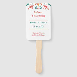 farbenfrohe Personalisierte Hochzeitsfeier Fächer