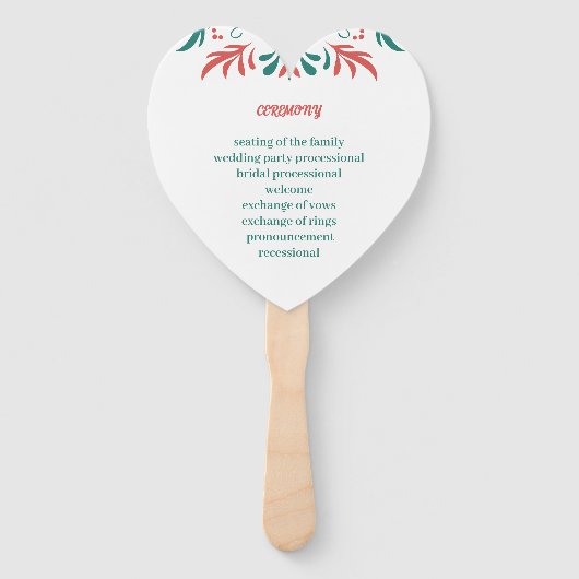 farbenfrohe Personalisierte Hochzeitsfeier Fächer (Rückseite)