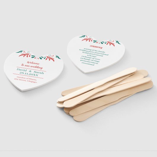 farbenfrohe Personalisierte Hochzeitsfeier Fächer (Non-assembled)