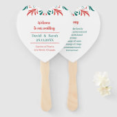 farbenfrohe Personalisierte Hochzeitsfeier Fächer (Vorne und Hinten)