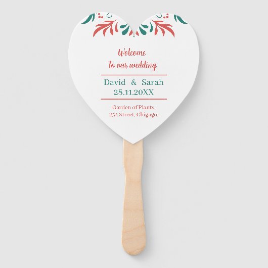 farbenfrohe Personalisierte Hochzeitsfeier Fächer (Vorderseite)