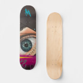 Farbenfrohe Personalisierte Moderne Eye Street Art Skateboard (Vorderseite)