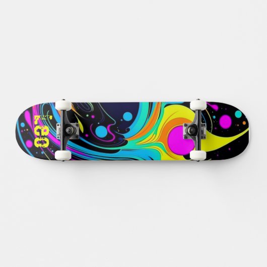 Farbenfrohe Personalisierte Skateboard (Horizontal)
