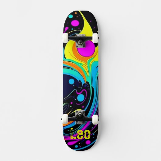 Farbenfrohe Personalisierte Skateboard (Vorderseite)