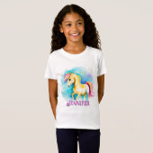 Farbenfrohe personalisierte Spirituosen Pony 15 Ki T-Shirt (Vorne ganz)
