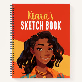 Farbenfrohe Personalisierte Teen Girl Notizblock