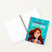 Farbenfrohe Personalisierte Teen Girl Notizblock (Innenseite)