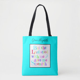 Farbenfrohe Personalisierte, w/Scripting Verse Tasche