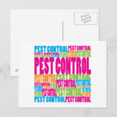Farbenfrohe Pest-Kontrolle Postkarte (Vorne/Hinten)