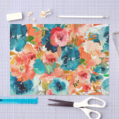 Farbenfrohe Petalen und Blume Blumendekoupage Seidenpapier (Handwerk)