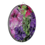 Farbenfrohe Petunias Dartscheibe (Vorderseite Links)