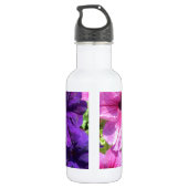 Farbenfrohe Petunias Edelstahlflasche (Rückseite)