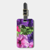 Farbenfrohe Petunias Gepäckanhänger (Vorderseite vertikal)