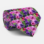 Farbenfrohe Petunias Krawatte (Gerollt)