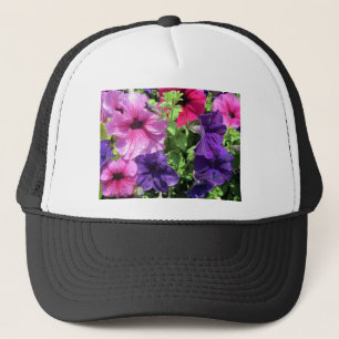 Farbenfrohe Petunias Truckerkappe