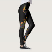 Farbenfrohe Pfaue auf allen farbigen Leggings (Rechts)