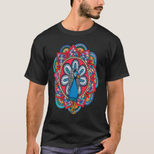 Farbenfrohe Pfaue Kunst, Dichtung und Musik T-Shirt
