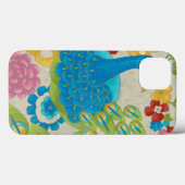 Farbenfrohe Pfaue und Blume Case-Mate iPhone Hülle (Rückseite (Horizontal))