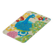 Farbenfrohe Pfaue und Blume Magnet (Linke Seite)