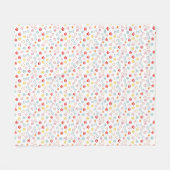 Farbenfrohe Pfauen, Herz und Knochen Doodle Fleecedecke (Vorderseite (Horizontal))