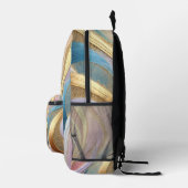 Farbenfrohe Pfauenfeder Bedruckter Rucksack (Rechts)
