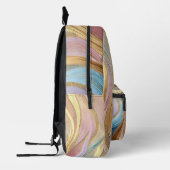Farbenfrohe Pfauenfeder Bedruckter Rucksack (Links)