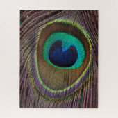 Farbenfrohe Pfauenfeder | Benutzerdefiniert Puzzle (Vertikal)