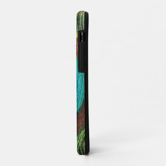 Farbenfrohe Pfauenfeder | Benutzerdefinierter Tele Case-Mate iPhone Hülle (Hinten/Links)