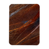 Farbenfrohe Pfauenfeder im Detail Magnet (Vertikal)