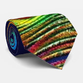 Farbenfrohe Pfauenfeder Krawatte (Gerollt)