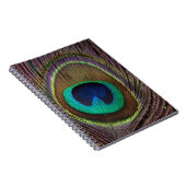 Farbenfrohe Pfauenfeder Personalisiert Notizblock (Rechte Seite)