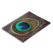 Farbenfrohe Pfauenfeder Personalisiert Notizblock (Linke Seite)