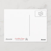 Farbenfrohe Pfauenfeder Postkarte (Rückseite)