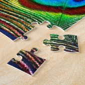 Farbenfrohe Pfauenfeder Puzzle (Seite)