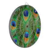 Farbenfrohe PfauenFedern drucken Dartscheibe (Vorderseite Links)