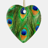 Farbenfrohe PfauenFedern drucken Keramikornament (Rechts)