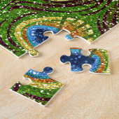 Farbenfrohe PfauenFedern drucken Puzzle (Seite)