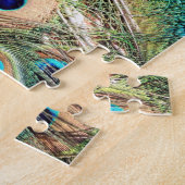 Farbenfrohe PfauenFedern Puzzle (Seite)