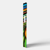 Farbenfrohe Pfauenfeuervogel Feather Painting Case-Mate iPhone Hülle (Rückseite / Rechts)