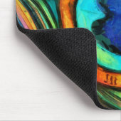 Farbenfrohe Pfauenfeuervogel Feather Painting Mousepad (Ecke)