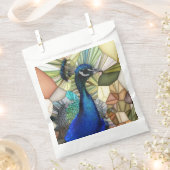 Farbenfrohe Pfauenmosaike für Flaggen Geschenktütchen (Ausgeschnitten)