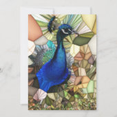 Farbenfrohe Pfauenmosaikkarte Dankeskarte (Vorderseite)