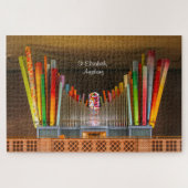 Farbenfrohe Pfeifenorgel im Augsburger Rätsel Puzzle (Horizontal)