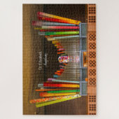 Farbenfrohe Pfeifenorgel im Augsburger Rätsel Puzzle (Vertikal)