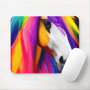 Farbenfrohe Pferde Mousepad