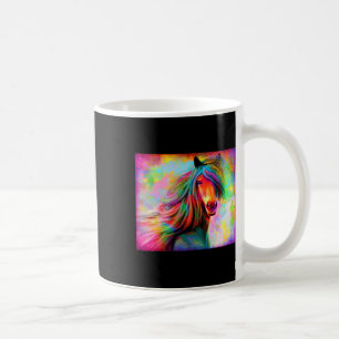 Farbenfrohe Pferde Pferderückfahrt Pferdefreunde f Kaffeetasse