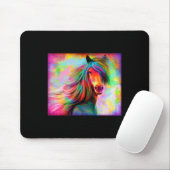 Farbenfrohe Pferde Pferderückfahrt Pferdefreunde f Mousepad (Mit Mouse)