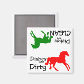 Farbenfrohe Pferdefreunde Geschirrspülmaschine Mag Magnet (Vorderseite/Rückseite)