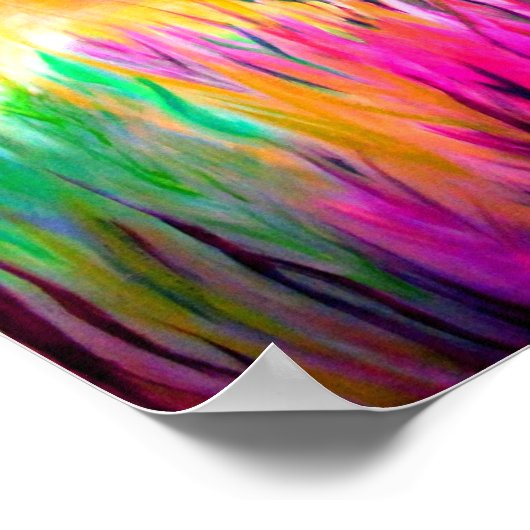 Farbenfrohe Pferdemalerei Poster (Ecke)