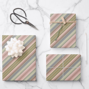 Farbenfrohe Pfirsich Khaki Olivgrün Color Of The Y Geschenkpapier Set